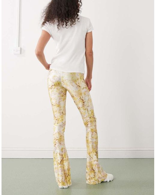 Monki Natural Slim Flare Trouser
