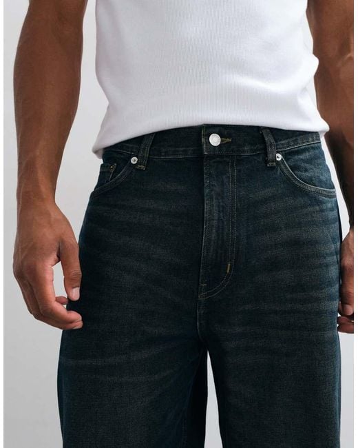 Weekday White Galaxy Loose Fit Baggy Jeans for men