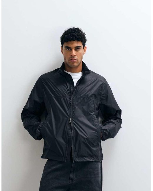 ARKET Blue Windbreaker Hooded Jacket for men