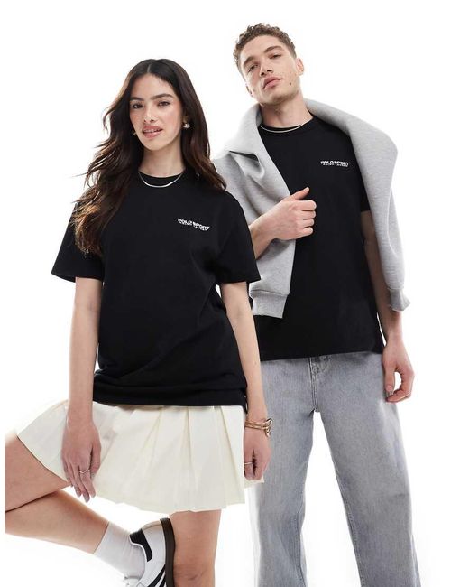 Polo Ralph Lauren Black Sport Capsule Unisex Front And Back Logo Print Heavyweight T-shirt