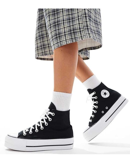Chuck Taylor All Star Hi Lift Wide Fit di Converse in Black