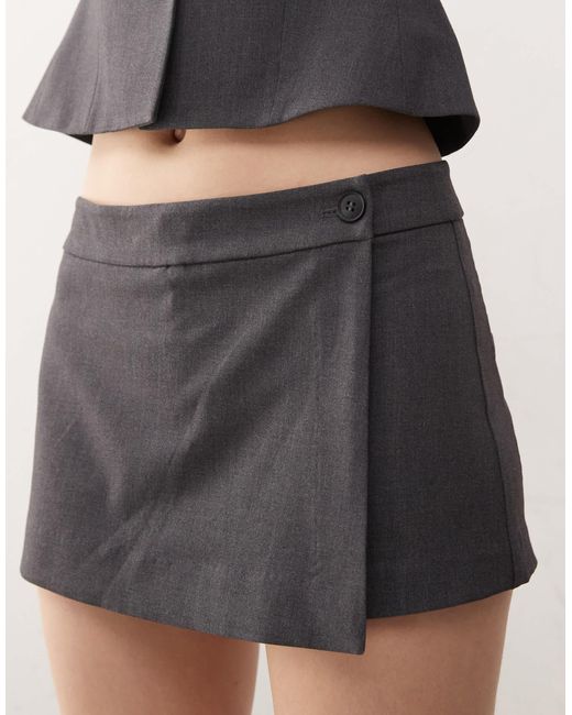 Weekday Gray Layton Co-ord Tailored Skort