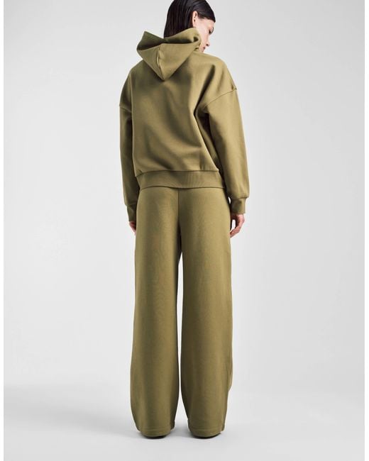 ASOS Green Brushback Wide Leg Brushback Jogger