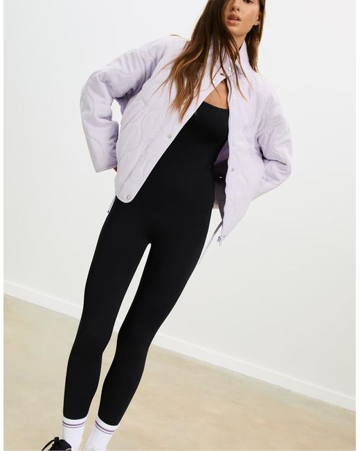Stradivarius Purple Puffer Jacket