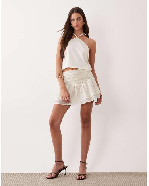 The Frolic White Exclusive Halterneck Tie Back Top