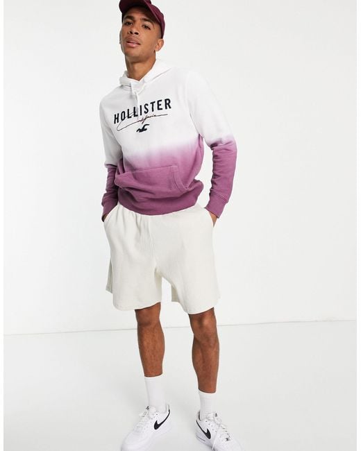 Hollister Tech Logo Ombre Print Hoodie for Men Lyst