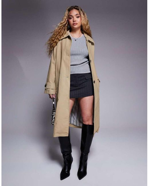 River Island Blue Trench Coat