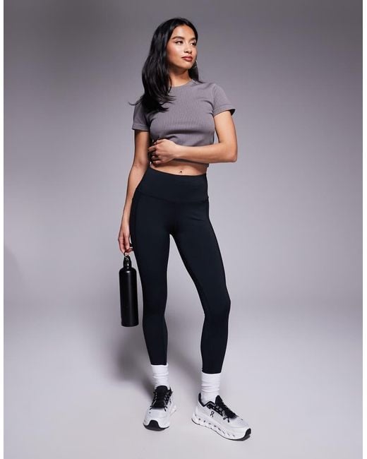 4505 Blue Petite Icon Active Tie Waist Run Legging With Phone Pocket