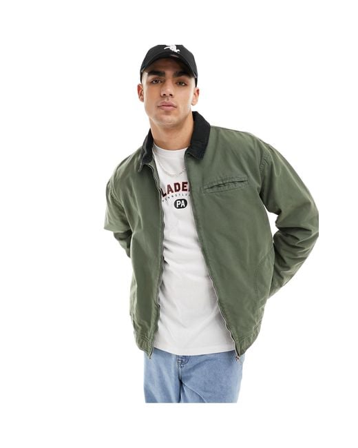 ASOS Green Oversized Harrington Jacket for men