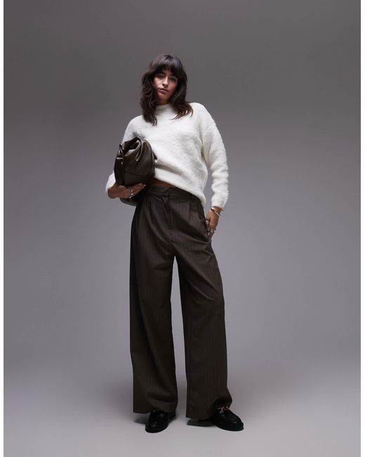 Pull oversize ras Mango en coloris Gray