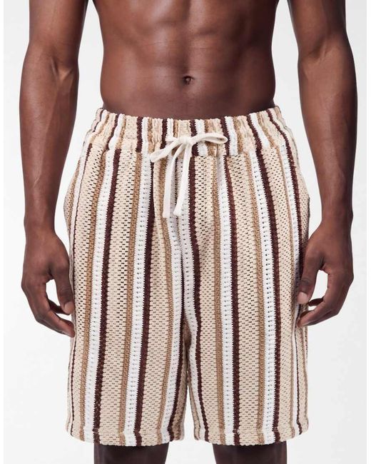 Aray Natural Crochet Beach Short for men