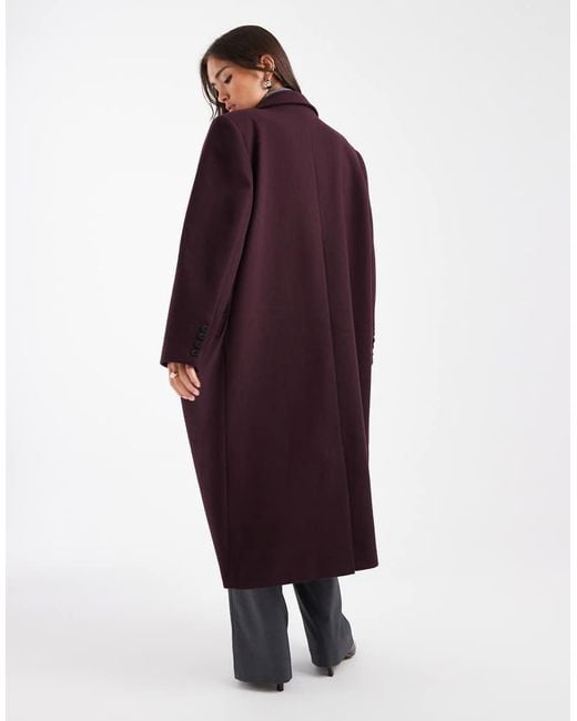 ASOS Purple Oversized Dad Coat