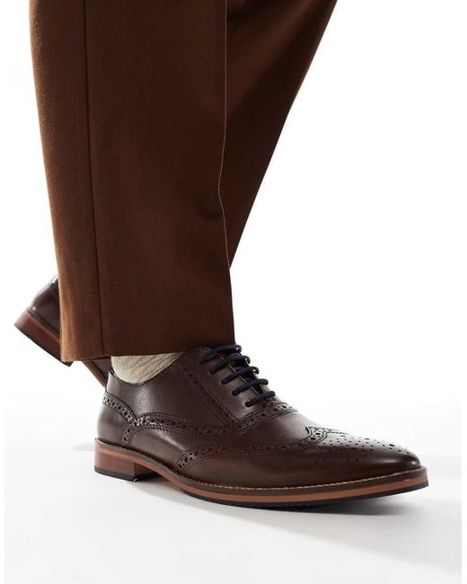ASOS Brown Brogue Shoes for men