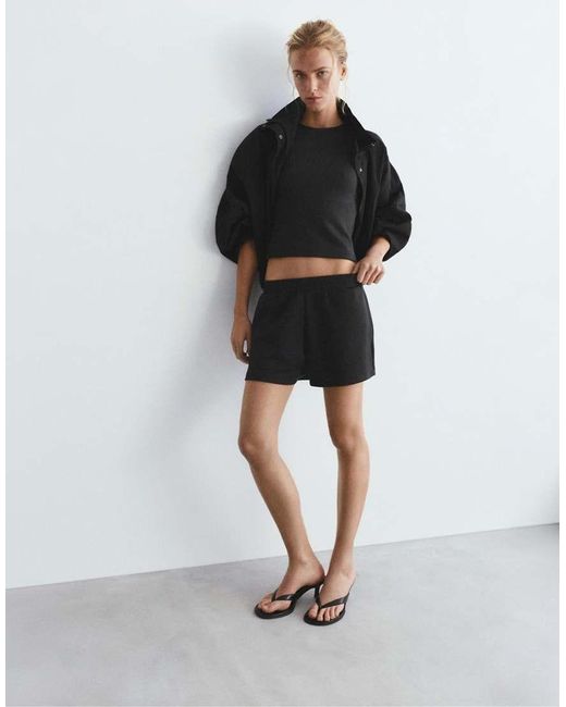 Pull&Bear Black Sports Shorts
