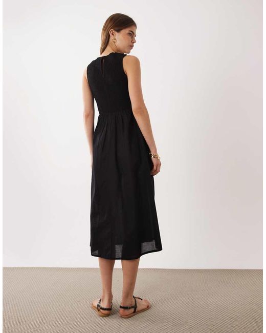 Jdy Black Sleeveless Smock Midi Dress