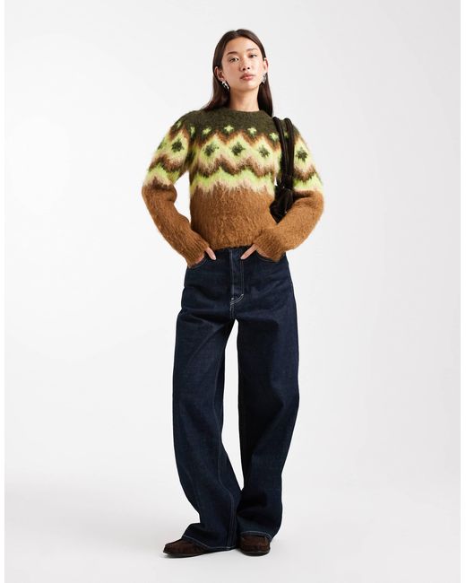 ASOS Blue – angerauter pullover