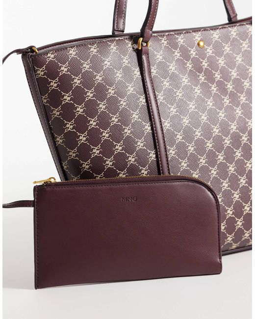 Mango Brown Monogramm-shopper