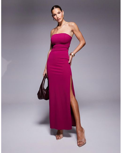 Lulus Purple Bandeau Maxi Dress