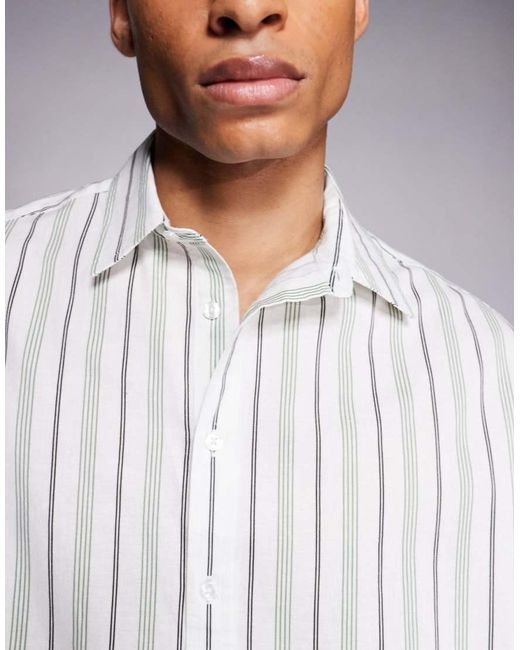 ASOS White Boxy Regular Shirt for men