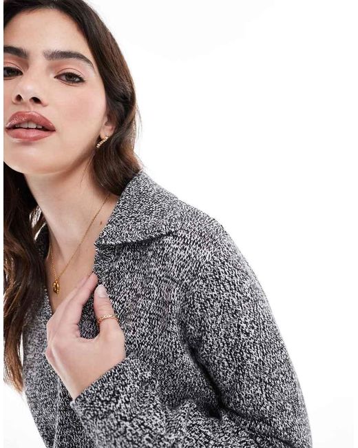 ASOS Gray Knitted Collar Jumper