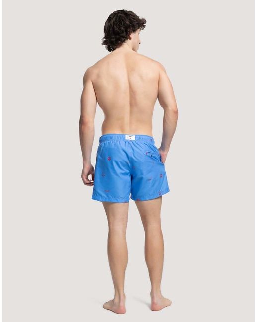 Apreslife Blue Icons Swim Shorts for men