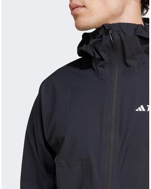 Adidas Blue Terrex Xperior 2.5 Layer Light Climaproof Jacket for men