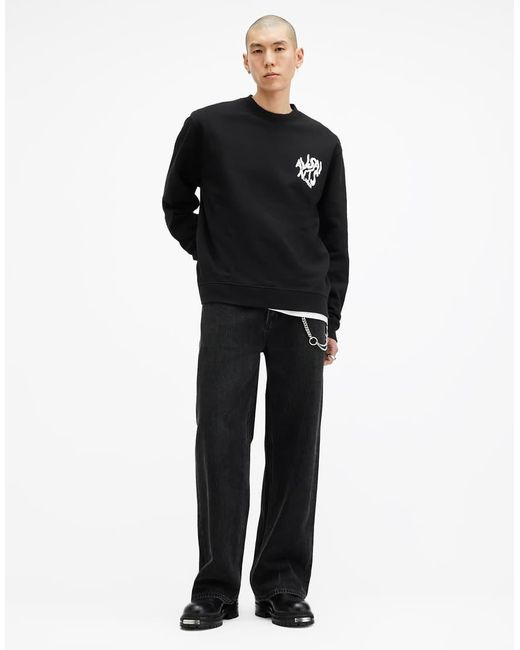 Sudadera Con Cuello Redondo Orlando De AllSaints de hombre de color Black