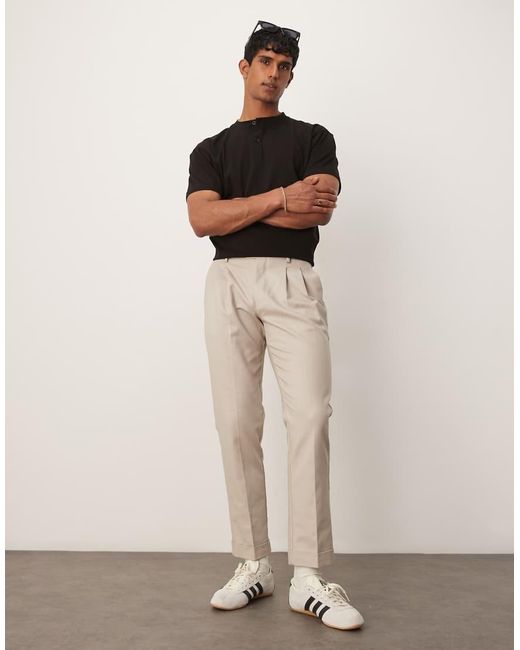 Chino Eleganti Slim di ASOS in Natural da Uomo