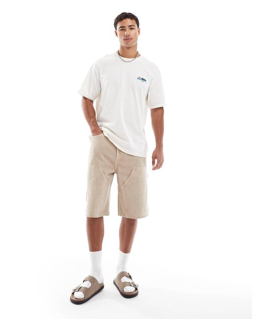 Jack & Jones White Oversize T-shirt With Sardine Back Print for men