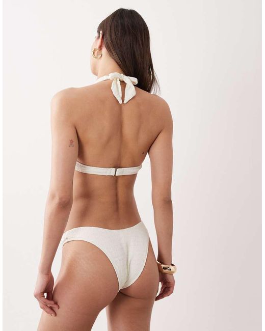 Free Society Natural Ruffle Underwire Bikini Top
