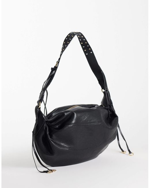 Mango Black Slouchy Handbag