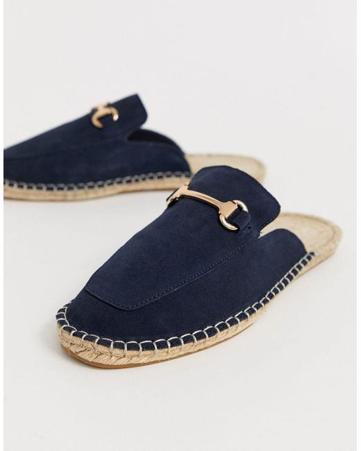 Navy blue hotsell suede mules