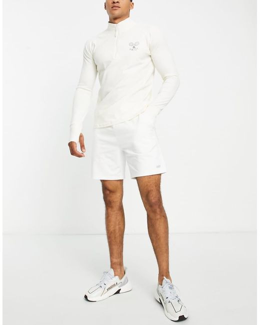 VAI21 White Active Half Zip Top Co-Ord for men