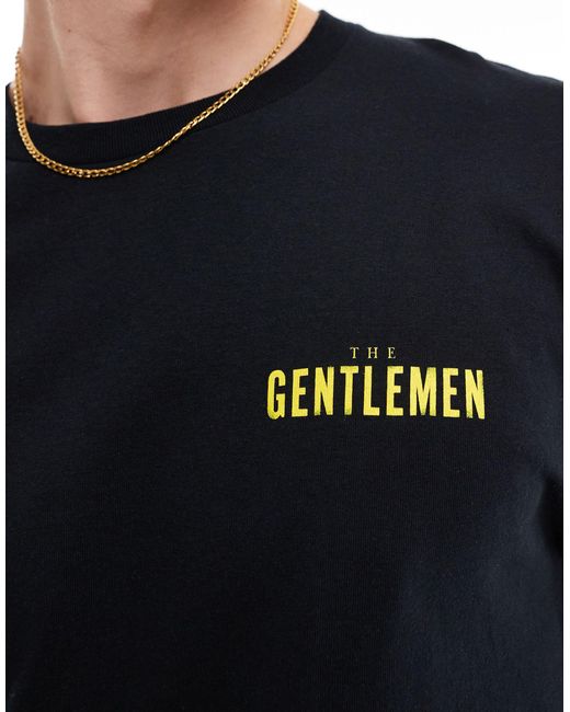 ASOS Blue Oversized License T-shirt With Netflix The Gentlemen Prints