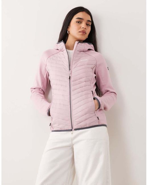 Regatta Pink Andreson Hybrid Hooded Quilted Jacket