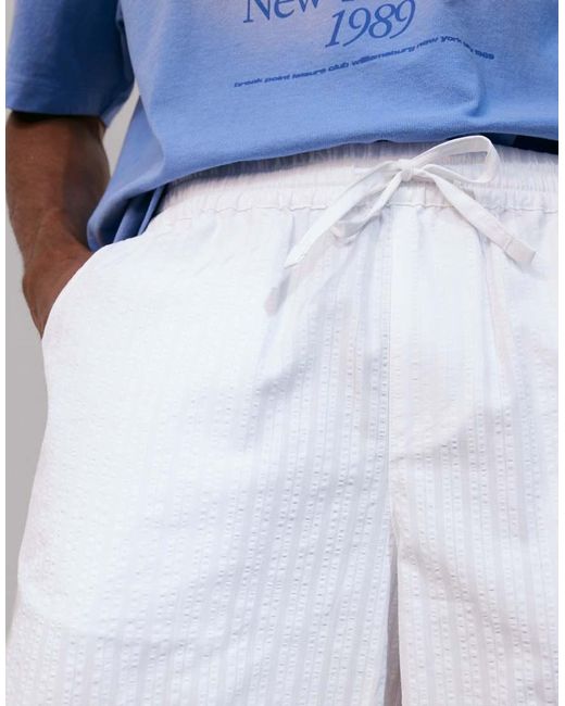 ASOS Short Met Textuur in het Blue voor heren