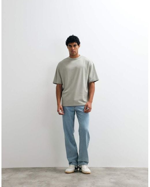 ASOS Gray Breathemax Heavyweight Oversized T-Shirt for men