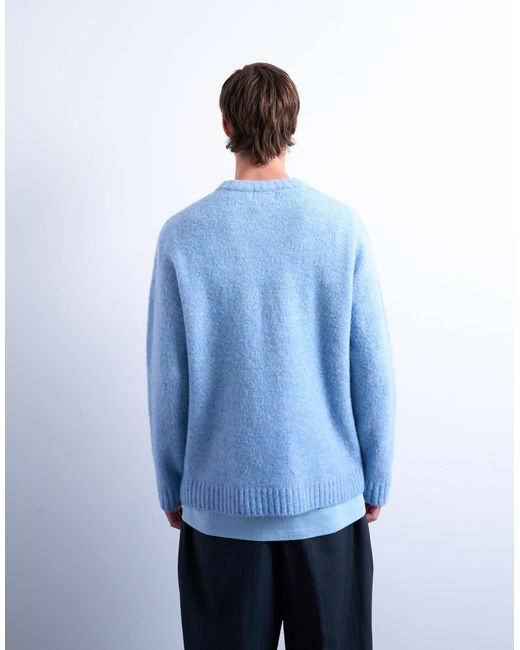 Pull ras Topman pour homme en coloris Blue