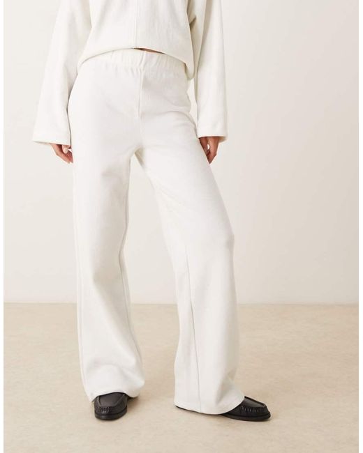 ASOS Natural Supersoft Co-ord Wide Leg jogger