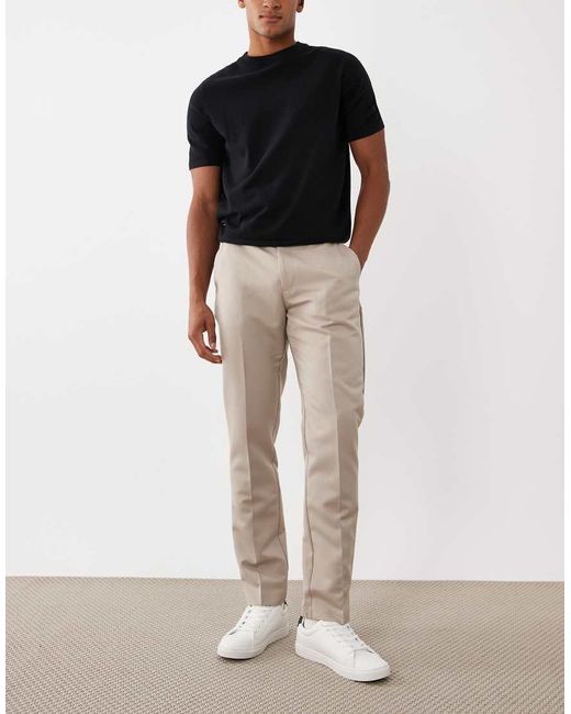 ASOS Natural Smart Slim Fit Trousers for men
