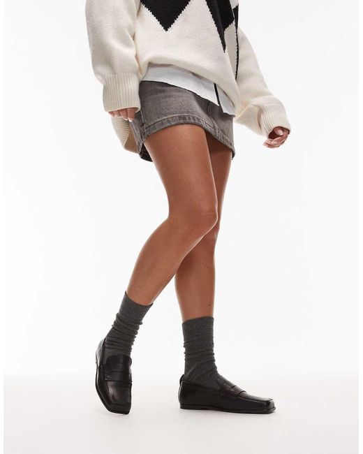 Bronx Black Colb-Y Square Toe Penny Loafer