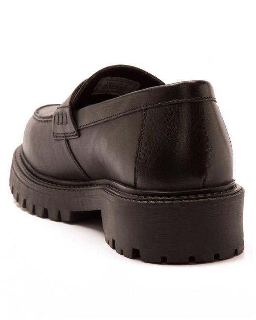 OFF THE HOOK Black Bowie Leather Elevated Loafer for men