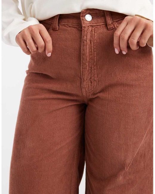 ASOS Red Corduroy Wide Leg Pants