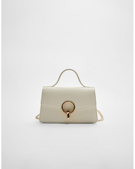 Stradivarius Blue Crossbody Bag With Round Clasp