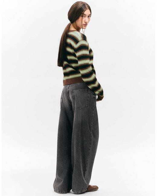 Monki Green Button Front Cardigan