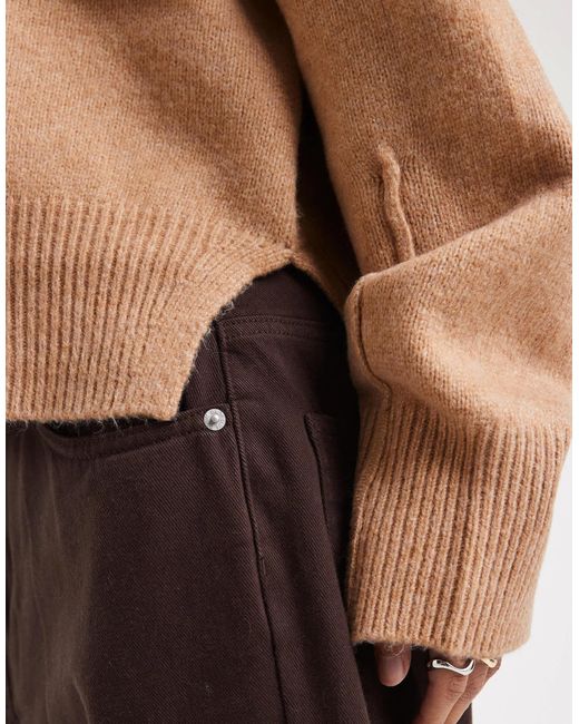 ASOS Brown – kastiger pullover