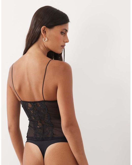 ASOS Black Poppy Lace Corset