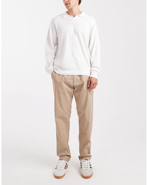 Jack & Jones Natural Relaxed Fit Chino With Drawstring Waist for men