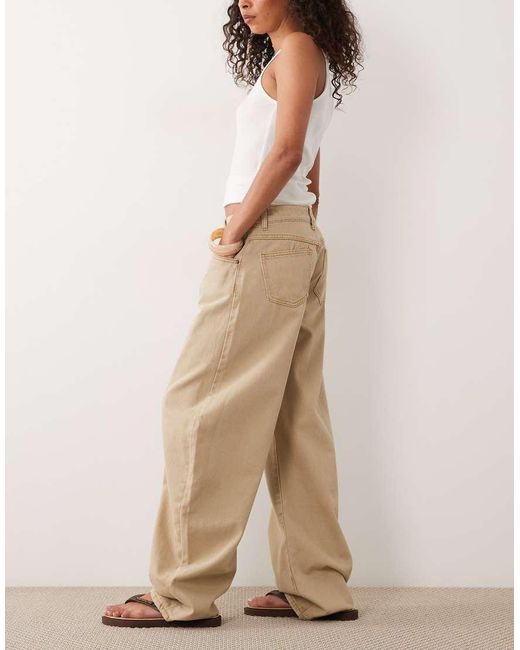 Lioness Brown Horseshoe Barrel Leg Jeans