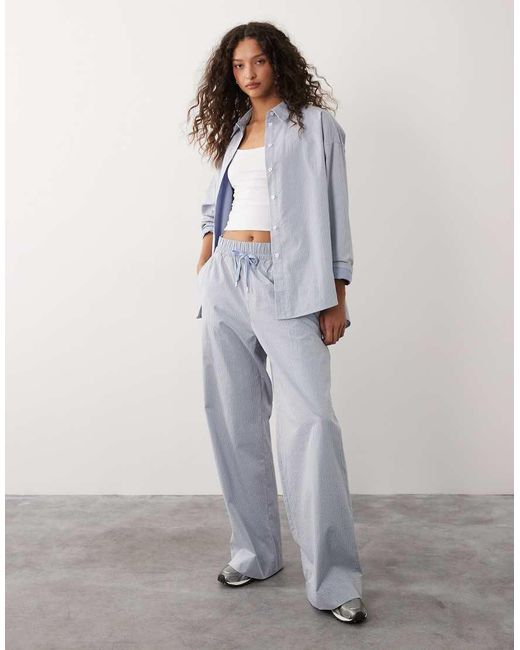 Sweaty Betty Gray Summer Stripe Regular Trouser